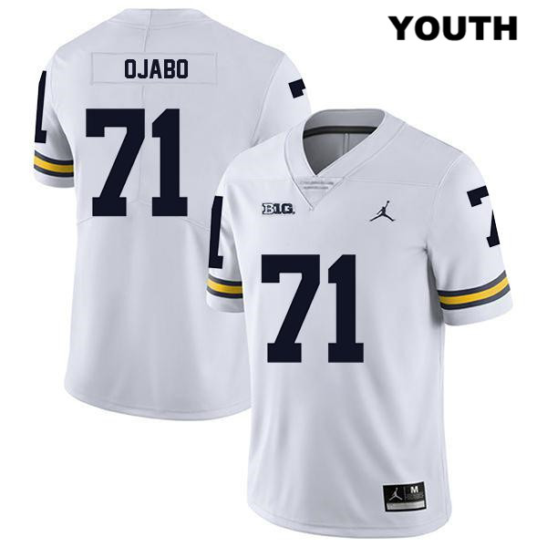 Youth NCAA Michigan Wolverines David Ojabo #71 White Jordan Brand Authentic Stitched Legend Football College Jersey BG25U74LH